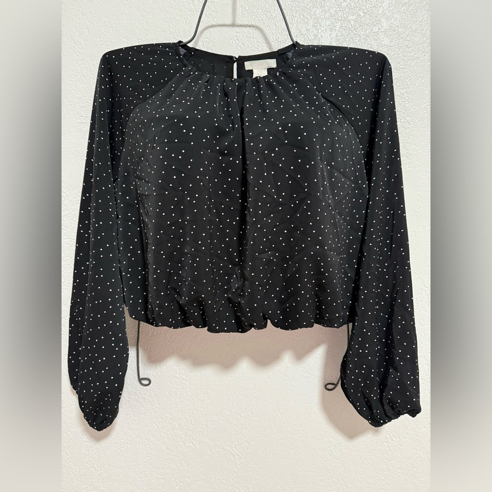H&M Black and White Polka Dot Blouse